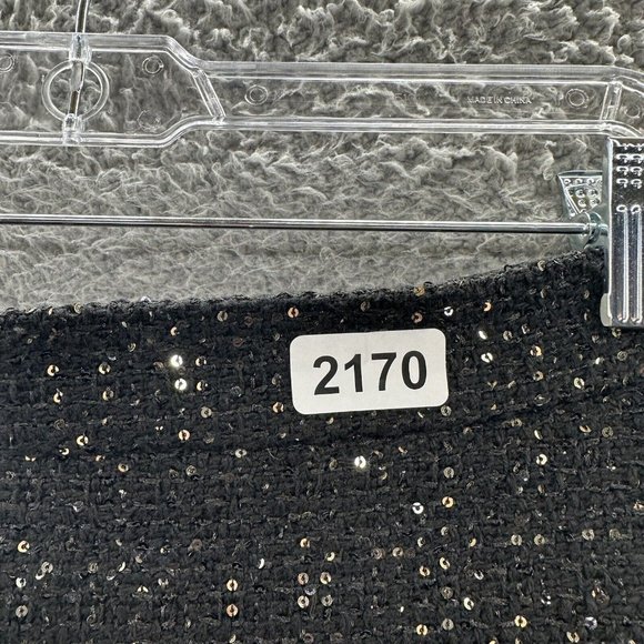 J. Inc Tube Skirt Women's Large Black Tweed Sequenced Tube Skirt Ladies L - Picture 15 of 15